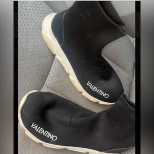 Valentino Black and White Sock Sneakers